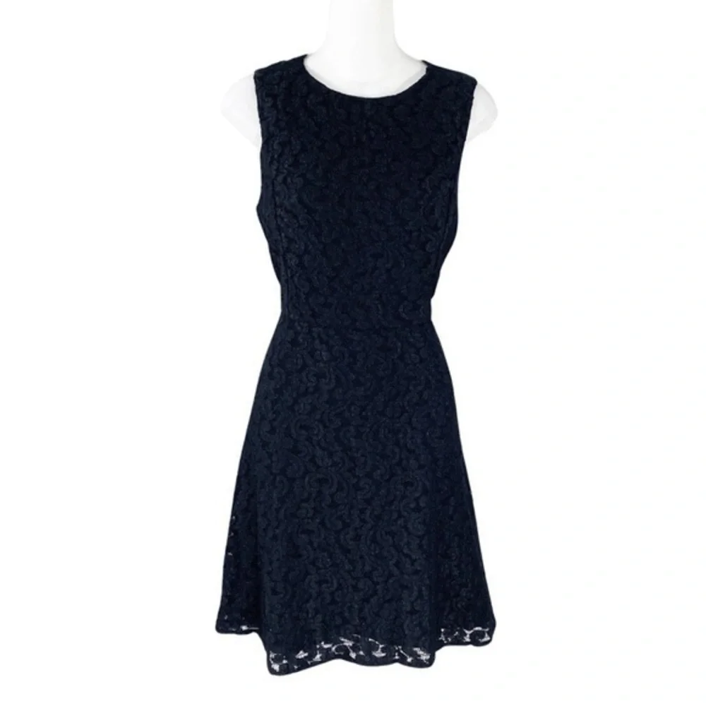 NWT Ali Ro Black Lace Sleeveless Fit Flare Dress 10 XX22